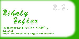 mihaly hefler business card